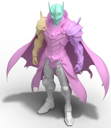 Coarse character segmentation into five requested parts