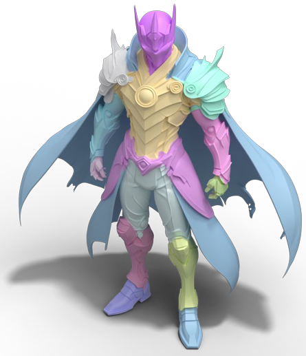 Fine character segmentation into fifteen requested parts